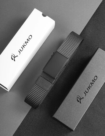 Автоматичний ремінь JUKMO для чоловіків з нейлону, сірий, ширина 3,8 см (розмір M: талія 91-105 см, довжина 125 см)