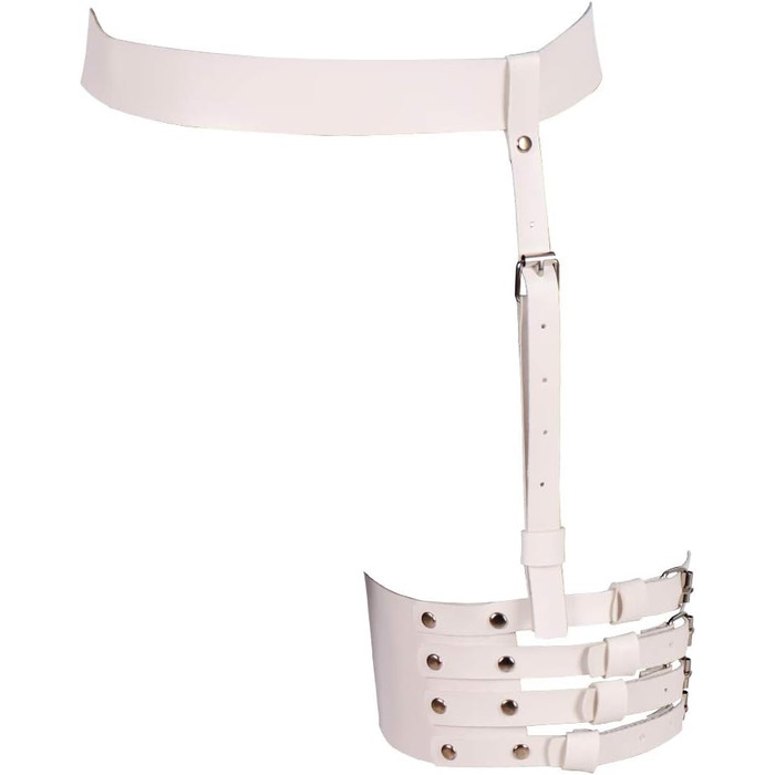 Жіночий шкіряний повзунок для панчіх, корсетний пояс, регульований, повзунок для ніг, каге для тіла, панчохи, стрічки для стегон (білий)