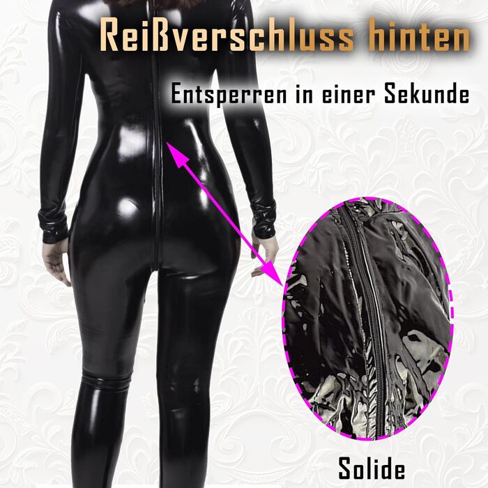 Латексний боді Mr. Hippe для чоловіків та жінок, чорний, з блискучим ефектом, з застібкою на спині, сексуальний костюм, відкритий боді, косплей, фетиш, сліпучий лак, клубний лук