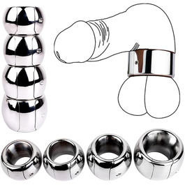 Кольцо для яєчок Jixaxe Super Heavy Duty – Ballstretcher – металеве кільце для яєчок, вага для яєчок, кільце для статевого члена для чоловіків, секс-іграшки (XL)
