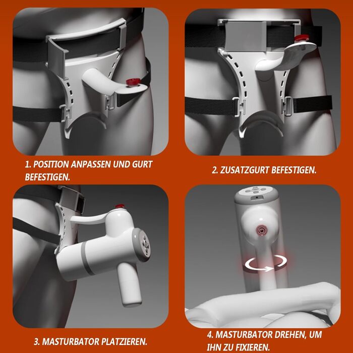Електричний мастурбатор для чоловіків з телескопічною функцією та реміннем на стегна. Автоматичне змащення. Іграшки для дорослих.
