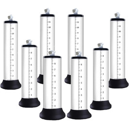 Набір аксесуарів для вакуумного насоса для збільшення пеніса з лімкою та силіконовим кільцем, прозоре кругле трубка для ерекції, допомога при імпотенції, збільшення пеніса, подовження. (D:22.9 * 6.35cm)