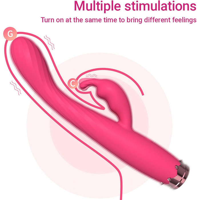 Вібратор Rabbit для жінок, G-spot, 10 режимів, рожевий