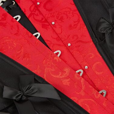 Корсетна гребійка Grebrafan для жінок, готичний стиль, для вечірок, червона (50-52)