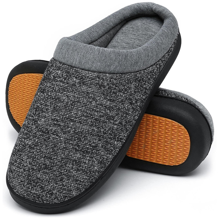 Зимові домашні капці Mishansha унісекс з пам'яттюю піною (Memory Foam), теплі та протиковзкі тапочки для чоловіків та жінок, розмір 47 EU, колір Space
