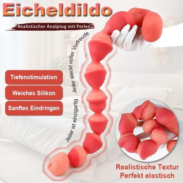 Анальний дildo з силікону NAIXBTY з набором кульок для ануса (5/6/7/8) - для чоловіків та жінок