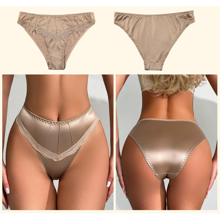 5 пар жіночих трусиків з мереживом, безшовні, сексуальний комплект, дихаючі, бразильський сліп, хіпстер, трусики-сліпи, багатопакові (B-5er, M)