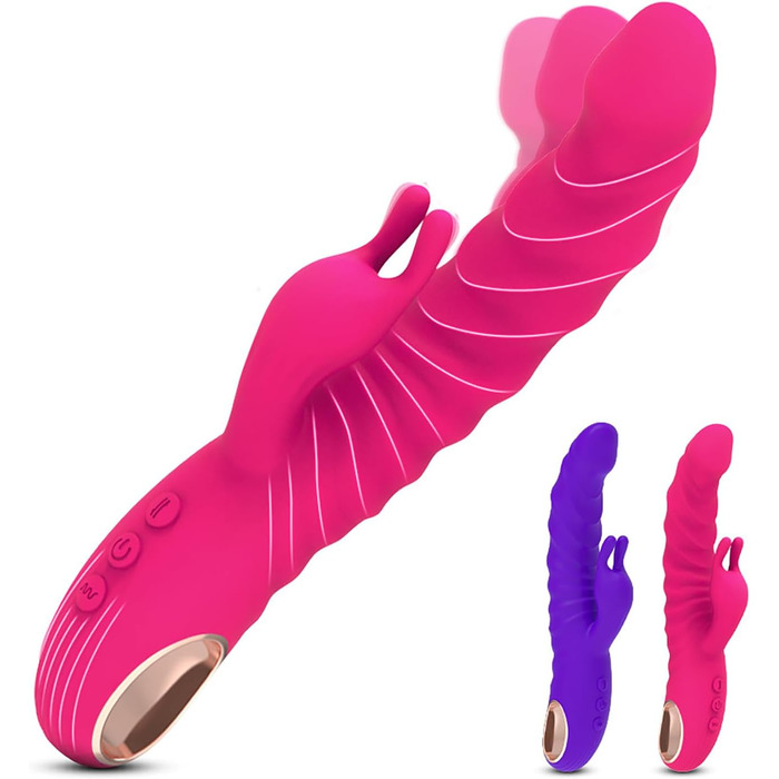 Вібратор для жінок G-Spot з подвійною стимуляцією, Rabbit Vibrator Set, 10 режимів, рожевий