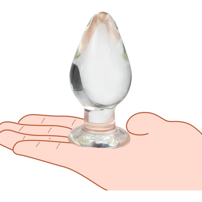 Анальний розширювач-пробка з кришталю та силікону 4 см для пар – стимулююча іграшка для секс-ігор
