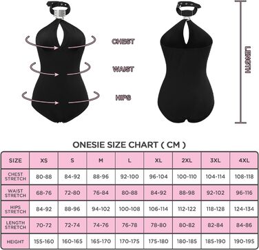 Чорний ромпер з коміром у готичному стилі LittleForBig 3XL (бавовна)