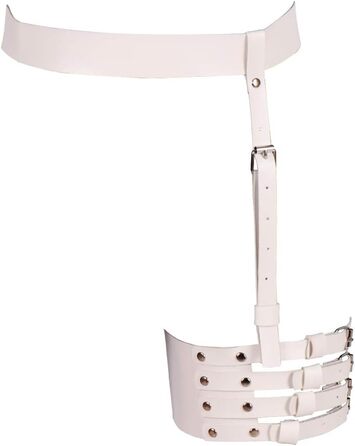 Жіночий шкіряний повзунок для панчіх, корсетний пояс, регульований, повзунок для ніг, каге для тіла, панчохи, стрічки для стегон (білий)