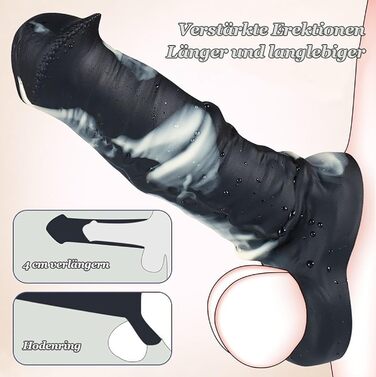 Реалістичний дилда у вигляді коня з мошонкою та венами, силіконовий пеніс-чохол для чоловіків, чорний, L