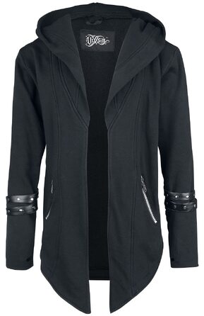 Чоловічий кардиган з капюшоном Archer чорного кольору — стиль Gothic, Rockwear, Streetwear, розмір L