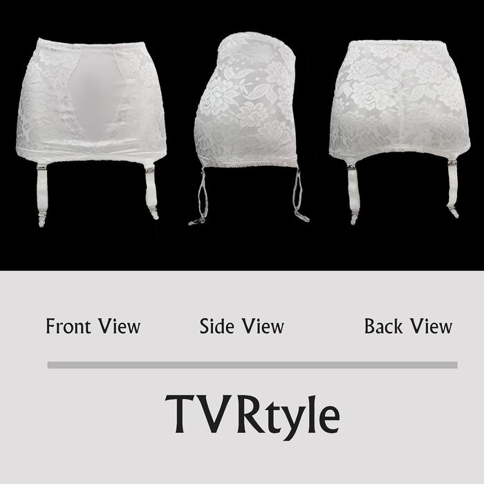 Гурток для шкарпеток TVRtyle з високою талією, 4 ремінці, металеві пряжки, пояс для шкарпеток (білий, L)