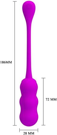 Pretty Love Leshy Вібруюче яйце з пультом дистанційного керування, Рожевий, 2,8x18,6 см