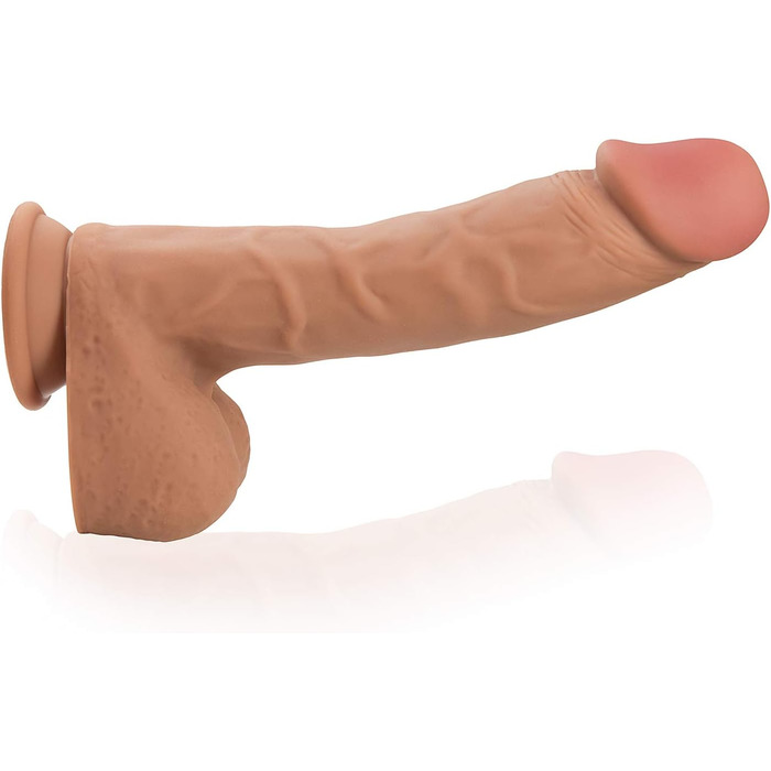 Реалістичний ДІЛДО з подвійним шаром, розміри 26,0/24,0/22,0 см, преміум-силікон, діаметр 5,5/4,8/4,5 см. Іграшка для дорослих, для жінок та пар. Довжина: 26 см, діаметр: 5,5 см