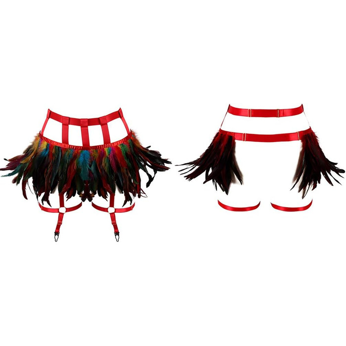 Жіночі мереживні набедрені стрічки, набедрені ремінці, стрічки-підтяжки в стилі панк-готи, для клубу, вечірок, танців, фестивалів (білий, багато кольорів)