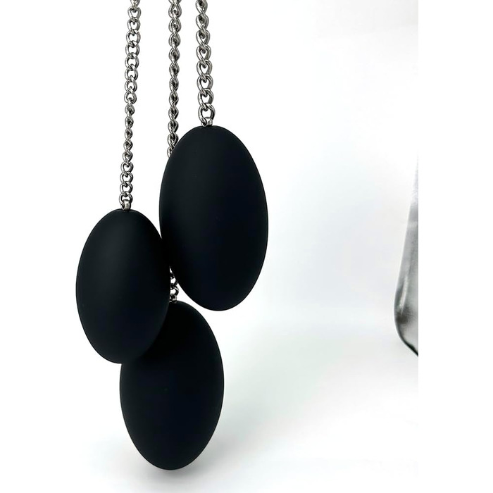 Анальний плагін Jixaxe з ланцюгом, анальні кулі, анальний ділдо, buttplug, великі анальні плагіни з гіпоалергенного силікону, секс-іграшка для жінок та чоловіків, 3 розміри S/M/L, анальні плагіни, секс-іграшки (M: Ø7,5cm)