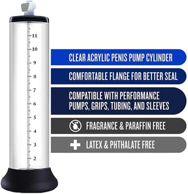 Набір аксесуарів для вакуумного насоса для збільшення пеніса з лімкою та силіконовим кільцем, прозоре кругле трубка для ерекції, допомога при імпотенції, збільшення пеніса, подовження. (D:22.9 * 6.35cm)