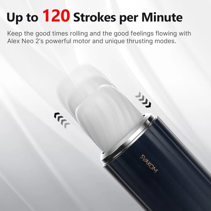 SVAKOM Alex Neo 2 - Електричний мастурбатор для чоловіків з 7 режимами та функцією масажу, преміум-якість