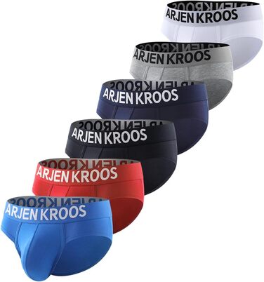 Труси чоловічі Sip Baumwoe (6 шт.) - бавовна, спортивні, базова модель, XL, багатокольорові