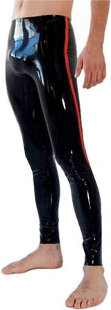 Чоловічі латексні лосини Kangxinsheng Mode, чорного кольору, ручної роботи з натурального латексу, для клубів, косплею та костюмів, XXL