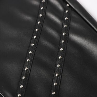 Чоловічі штани-легінси з еластичної шкірозамінної тканини Wetlook, Slim fit, для мотоциклів, вечірок, клубів (M, Чорний)