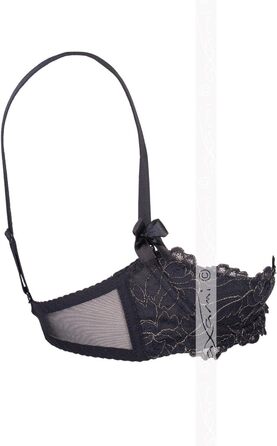 Axami V-5891 Meteorite Hebe BH: чорна мереживна бюстгальтер з регульованими бретелями, розмір EU 75E