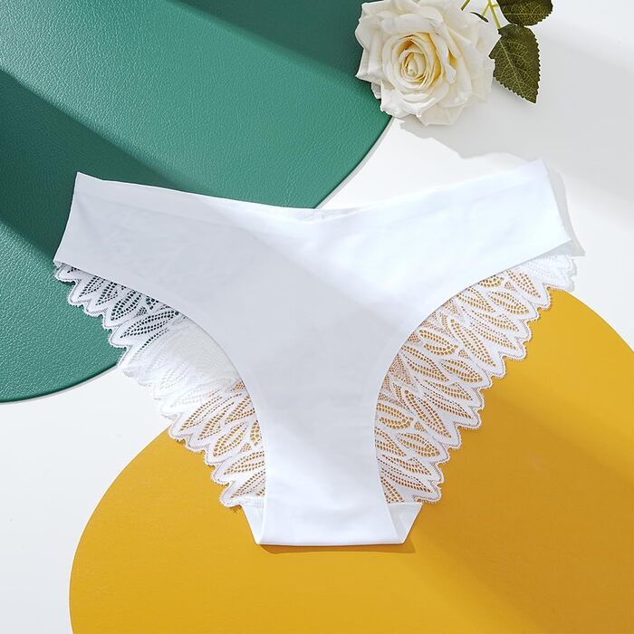 Набір трусів FINETOO Seamess Sips: 6 шт. мереживних гіпстерів для жінок, сексуальний V-подібний крій, S-X