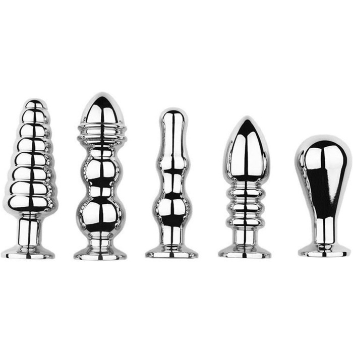 Анальний вібратор з нержавіючої сталі - металевий анальний плаг для масажу простати