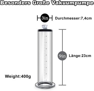Аксесуар для помпи для збільшення пеніса: прозоре трубка з масштабом для чоловіків
