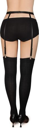 IMOMOTO Пояс для панчіх Simplicity, стрічка, універсальний розмір, чорні гусячі кліпси, 4 ремінці