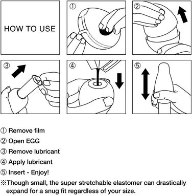 TENGA EGG Easy Beat - чоловічий мастурбатор з 6 внутрішніми структурами та 6 одноразовими оболонками