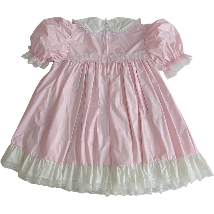 Сукня для дорослих Haian Baby-Sissy з ПВХ, біла стрічка, рожево-біла стрічка, індивідуальний розмір