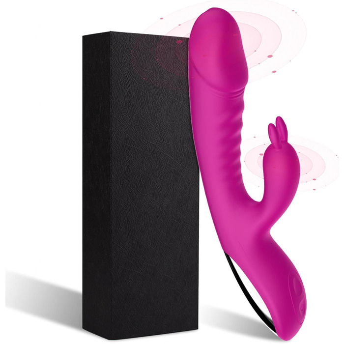Вібратор G-Punkt Klassischer Rabbit з нагріванням, 10 режимів, тихий дildo для жінок (рожевий)