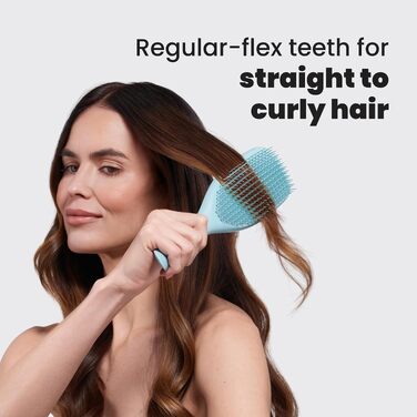 Щітка для волосся Tangle Teezer The Ultimate Detangler для вологого та сухого волосся, розплутуюча щітка для густого, кучерявого та довгого волосся, бірюзова