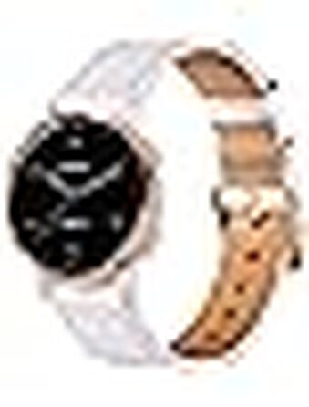 Шкіряний ремінець Issinlky 18мм для Garmin Vivoactive 4S, Venu 2S/3S, Vivomove 3S та Fossil Gen 6/5E/4/3 — білий