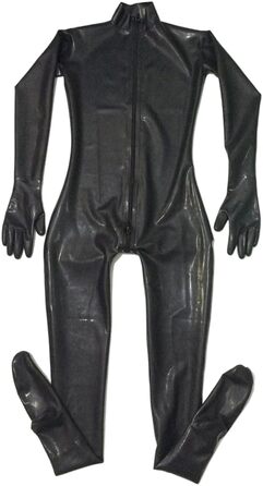 Латексний боді з мереживом для жінок GAYLOP, чорний, XL - костюм, мереживний catsuit, латексні шкарпетки та рукавички