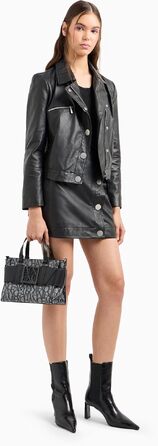 Сумка крос-боді Armani Exchange з логотипом, бежево-чорна, універсальний розмір