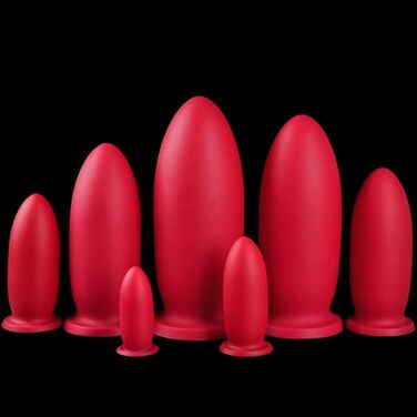 Анальний дildo NAIXBTY з силікону, XL, червоний: для стимуляції G-точки та простати, для жінок та чоловіків