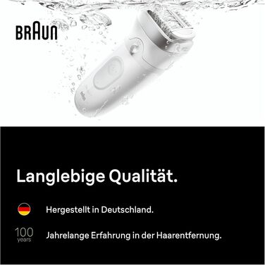 Епілятор Braun Silk-épil 7 7-011 для жінок, сріблястий: водонепроникний, для вологого та сухого використання, з бритвою та набором аксесуарів