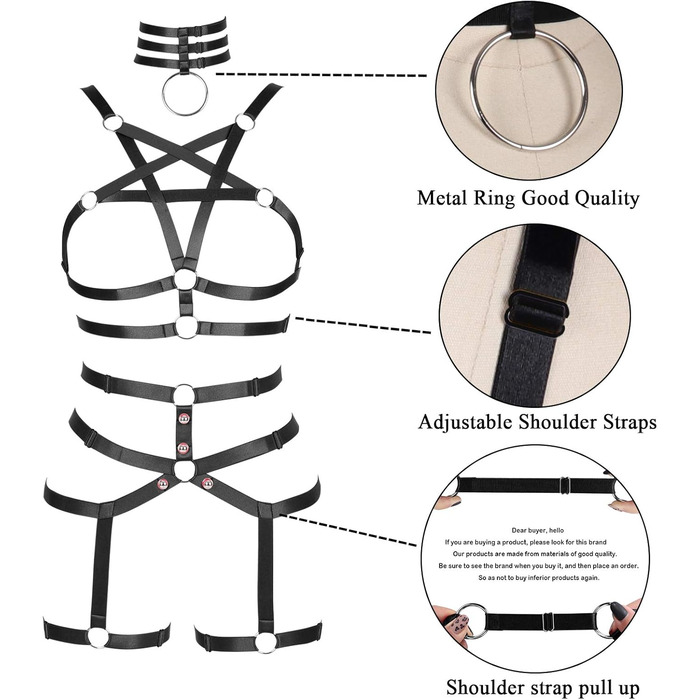 Жіночий корсет-нагрудник з мереживом у стилі панк, повна сітка, чорний. Комплект спідньої білизни з ремінцями, поясом та стрінгами. Ідеально для вечірок, фестивалів та тематичних заходів у стилі готика та раве.