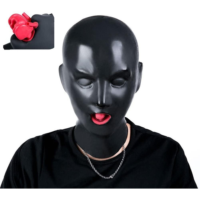 Маска для голови Hipipro Latex, доросла, повна маска з фіксатором для носа та рота
