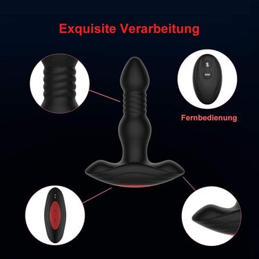 Вібратор для анусу з пульсацією та 10 режимів, пультом керування, водонепроникний, для чоловіків, жінок та пар