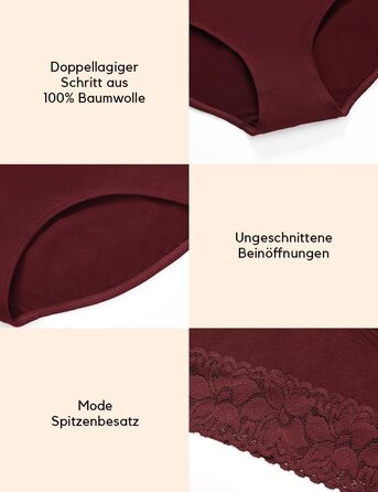 Сліпекс жіночі бавовняні труси ALTHEANRAY - 6 шт. (S, смугасті)