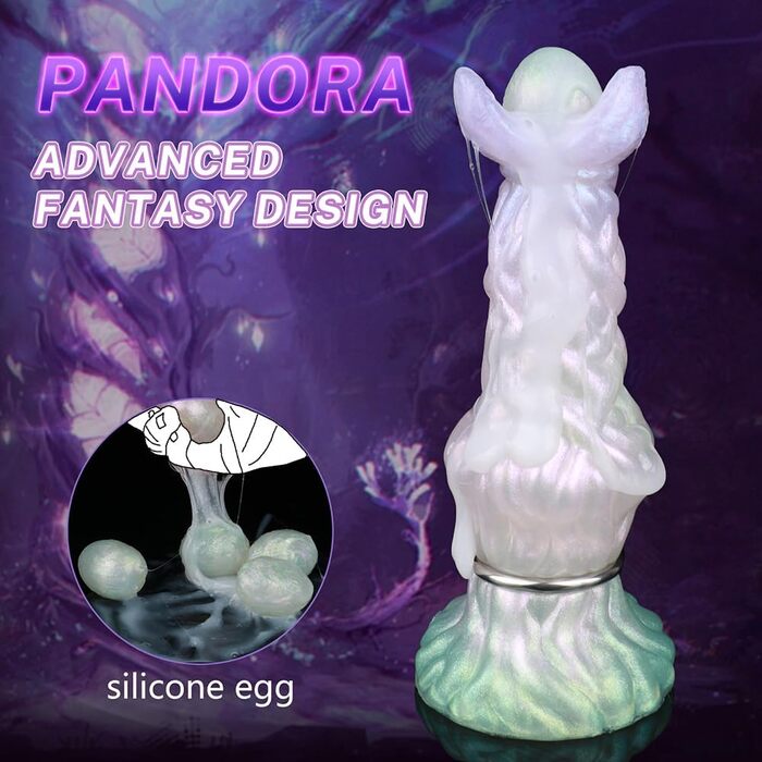 Інопланетний яйцеклад з силікону з п'ятьма яйцями, пневматичний фантазійний дилда для стимуляції G-точки, простати, мастубації. Іграшка для дорослих для жінок та чоловіків. Анальний плагін, дилда-яйце.