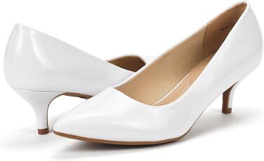 Жіночі класичні туфлі-човники DREAM PAIRS на шпильці з гострим носком, білі, для весілля та офісу, розмір 38 EU
