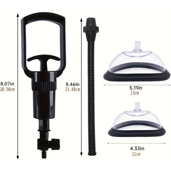 Набір для стимуляції клітора Guspiun: ручна вакуумна помпа з 2 сосками для клітора та 3 сосками для грудей, сексуальна іграшка для жінок, парна
