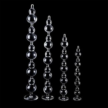 Анальний масажер з намистин для стимуляції простати, анальний дільдатор, Butt Plug, SM іграшки для дорослих (прозорий)