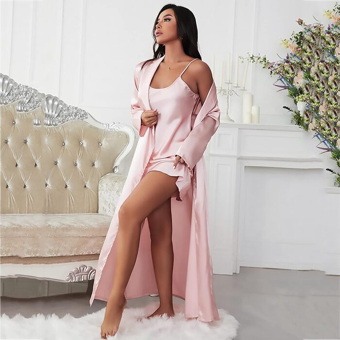 Жіночий халат MILAX з фrotте, сексуальний кімоно з мереживом, рожевий